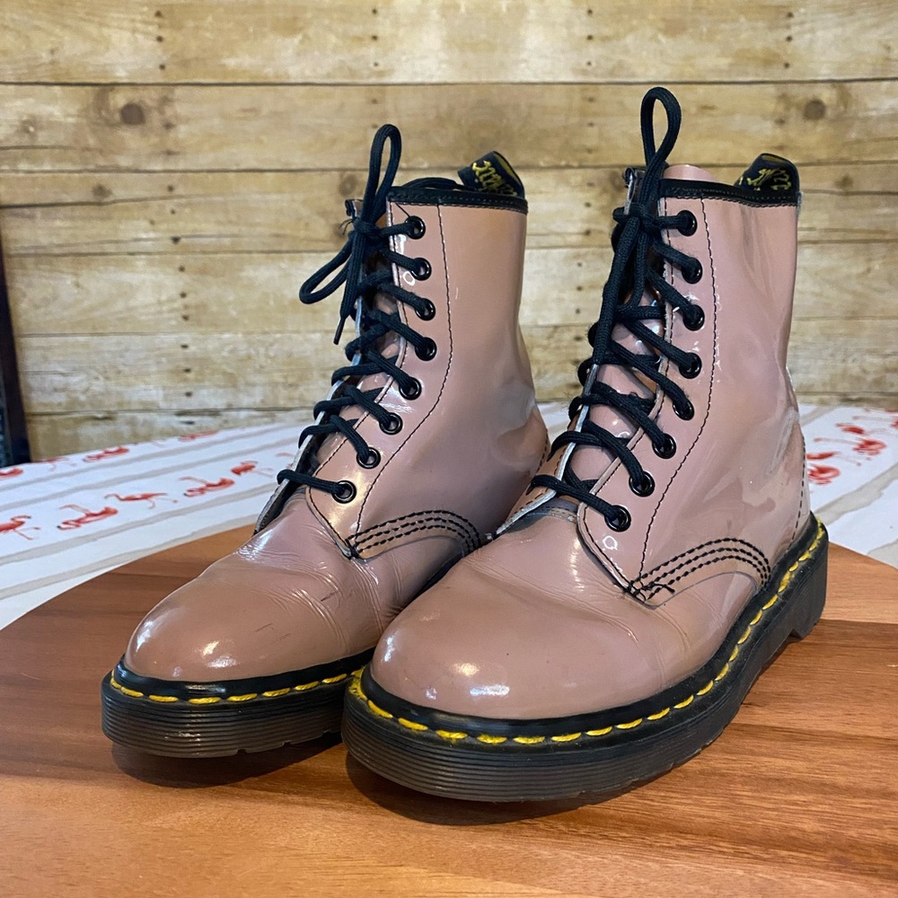 Dr. Martens Women's Light Purple Lace-Up Boots
